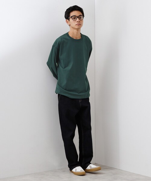 THE SHOP TK （ザ ショップ ティーケー ）の「ハンドステッチ長袖Tシャツ 【洗濯機OK】（Tシャツ/カットソー・メンズ・ブラック/ブルーグリーン/オフホワイト・02/03/04）」の14枚目の写真