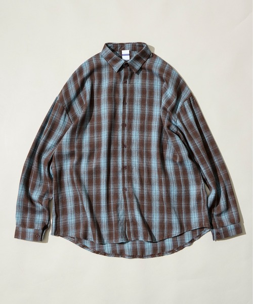 CALIFORNIA OUTFITTERS（カリフォルニア アウトフィッターズ）の「10A11 ワイド フランネル チェック シャツ（シャツ/ブラウス・メンズ・ブラック/グリーン/ブラウン・FREE）」の4枚目の写真