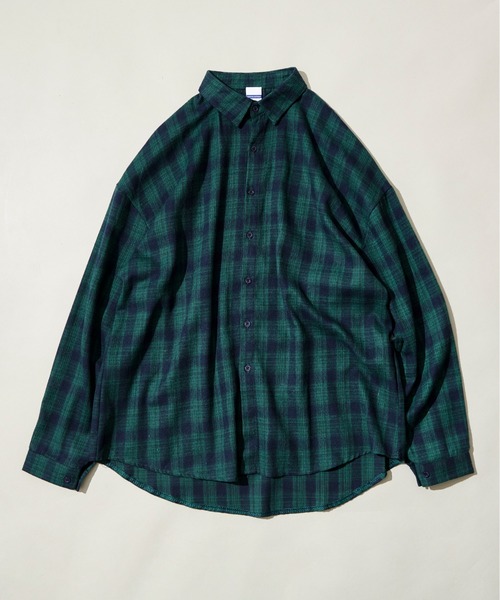 CALIFORNIA OUTFITTERS（カリフォルニア アウトフィッターズ）の「10A11 ワイド フランネル チェック シャツ（シャツ/ブラウス・メンズ・ブラック/グリーン/ブラウン・FREE）」の9枚目の写真