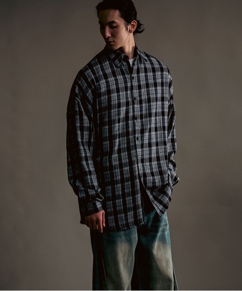 CALIFORNIA OUTFITTERS（カリフォルニア アウトフィッターズ）の「10A11 ワイド フランネル チェック シャツ（シャツ/ブラウス・メンズ・ブラック/グリーン/ブラウン・FREE）」の16枚目の写真