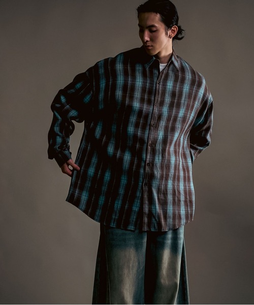 CALIFORNIA OUTFITTERS（カリフォルニア アウトフィッターズ）の「10A11 ワイド フランネル チェック シャツ（シャツ/ブラウス・メンズ・ブラック/グリーン/ブラウン・FREE）」の17枚目の写真