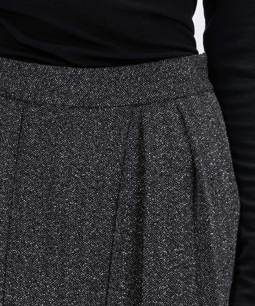 cloenc(クロエンス)の「【手洗い可】ダブルタックヘリンボーンワイドパンツ(その他パンツ・レディース・ブラック系3/ダークブラウン系3・02/01/03)」の18枚目の写真