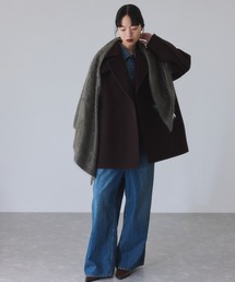 ADAMETROPE/アダムエロペ バルカラーコート ネイビー ADAM ET ROPE'|アダムエロペのステンカラーコート通販 - ZOZOTOWN