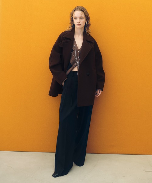 ウールボンディングミドルコート（ステンカラーコート）｜ADAM ET ROPE