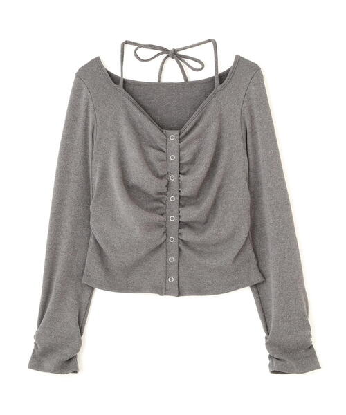 FREE'S MART（フリーズマート）の「◆フロントギャザーデコルテカットソー（Tシャツ/カットソー・レディース・ホワイト/ブラウン/グレー・FREE）」の19枚目の写真