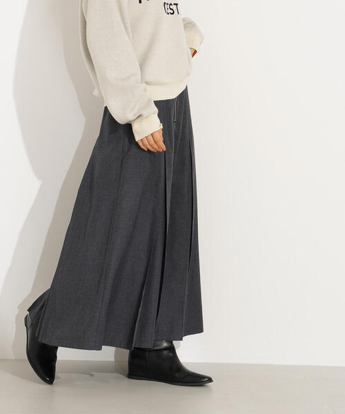 N.（N. Natural Beauty Basic）（エヌエヌナチュラルビューティーベーシック）の「【PS/低身長サイズ】ボックスタックスカート（スカート・レディース・キャメル/チャコールグレー・P/S/MEDIUM）」の11枚目の写真