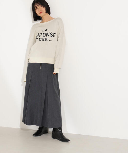 N.（N. Natural Beauty Basic）（エヌエヌナチュラルビューティーベーシック）の「【PS/低身長サイズ】ボックスタックスカート（スカート・レディース・キャメル/チャコールグレー・P/S/MEDIUM）」の12枚目の写真