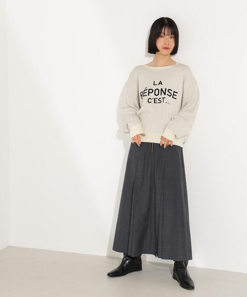 N.（N. Natural Beauty Basic）（エヌエヌナチュラルビューティーベーシック）の「【PS/低身長サイズ】ボックスタックスカート（スカート・レディース・キャメル/チャコールグレー・P/S/MEDIUM）」の13枚目の写真