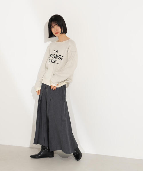 N.（N. Natural Beauty Basic）（エヌエヌナチュラルビューティーベーシック）の「【PS/低身長サイズ】ボックスタックスカート（スカート・レディース・キャメル/チャコールグレー・P/S/MEDIUM）」の15枚目の写真