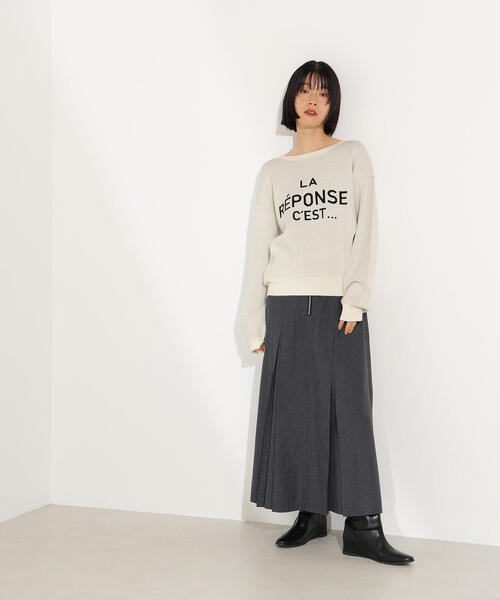 N.（N. Natural Beauty Basic）（エヌエヌナチュラルビューティーベーシック）の「【PS/低身長サイズ】ボックスタックスカート（スカート・レディース・キャメル/チャコールグレー・P/S/MEDIUM）」の17枚目の写真