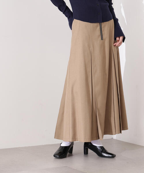 N.（N. Natural Beauty Basic）（エヌエヌナチュラルビューティーベーシック）の「【PS/低身長サイズ】ボックスタックスカート（スカート・レディース・キャメル/チャコールグレー・P/S/MEDIUM）」の22枚目の写真