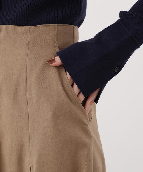 N.（N. Natural Beauty Basic）（エヌエヌナチュラルビューティーベーシック）の「【PS/低身長サイズ】ボックスタックスカート（スカート・レディース・キャメル/チャコールグレー・P/S/MEDIUM）」の8枚目の写真