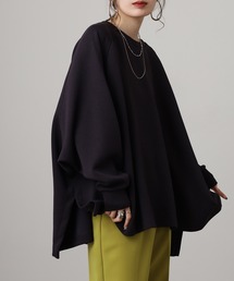 OMNES（オムネス）の「ソフトダンボールニットワイドシルエット長袖プルオーバー（ニット/セーター・レディース）」