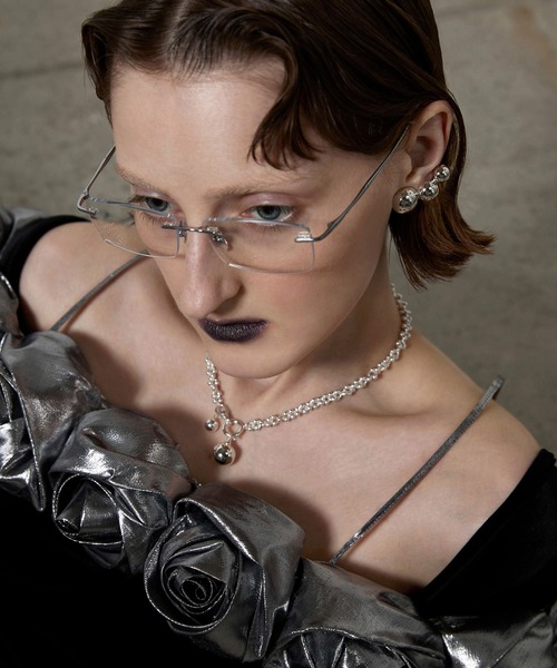 Soierie（ソワリー）の「ポム チェーン ネックレス / Pome chain necklace（ネックレス・レディース・シルバー/シルバー×ゴールド・FREE）」の15枚目の写真