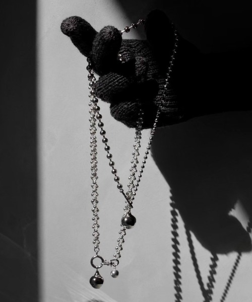 Soierie（ソワリー）の「ポム チェーン ネックレス / Pome chain necklace（ネックレス・レディース・シルバー/シルバー×ゴールド・FREE）」の6枚目の写真