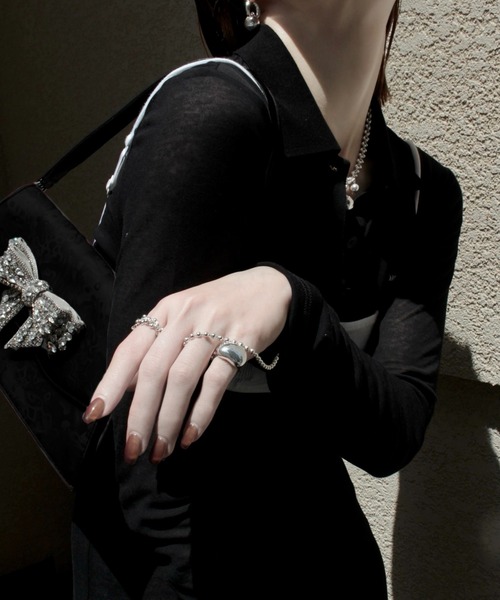 Soierie（ソワリー）の「ポム チェーン ネックレス / Pome chain necklace（ネックレス・レディース・シルバー/シルバー×ゴールド・FREE）」の8枚目の写真