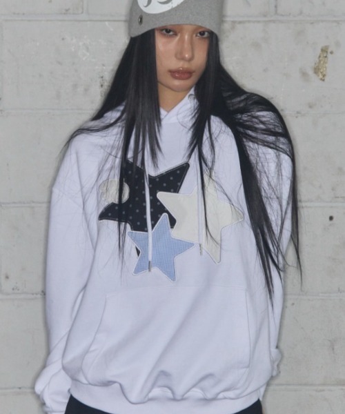 FANCY CLUB エンジェルパーカー FANCY CLUB】MIX STAR ANGEL PATCH HOODIE / 【ファンシークラブ