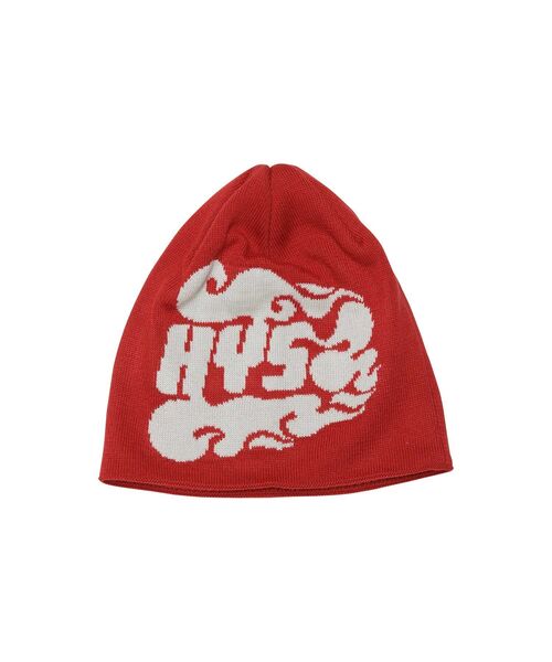 ⭐︎新品レア‼️HYSTERIC GLAMOUR TILTロゴ 缶バッジ付 ビーニー FLAME LOGO SHORT ビーニー（ニットキャップ/ビーニー）｜HYSTERIC