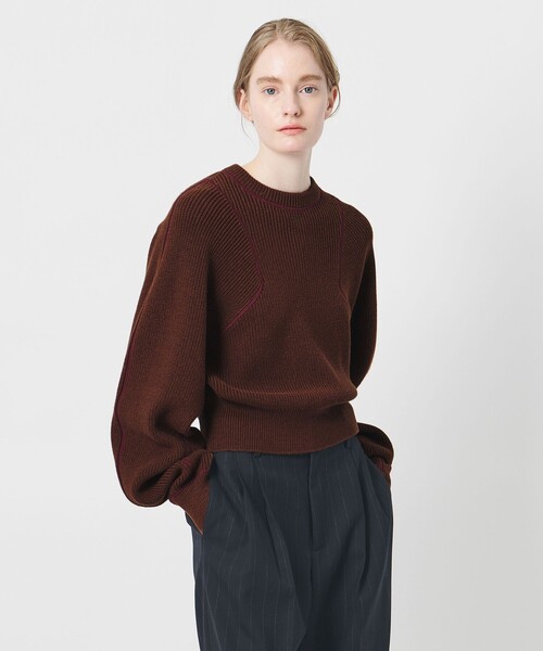 AEWEN MATOPH（イウエン マトフ）の「＜AEWEN MATOPH＞アゼステッチ ニットプルオーバー ‐ ウォッシャブル ‐（ニット/セーター・レディース・ライトグレー/ブラウン/ライトブルー/ネイビー・FREE）」の6枚目の写真