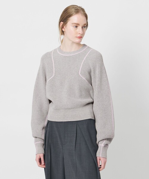AEWEN MATOPH（イウエン マトフ）の「＜AEWEN MATOPH＞アゼステッチ ニットプルオーバー ‐ ウォッシャブル ‐（ニット/セーター・レディース・ライトグレー/ブラウン/ライトブルー/ネイビー・FREE）」の10枚目の写真