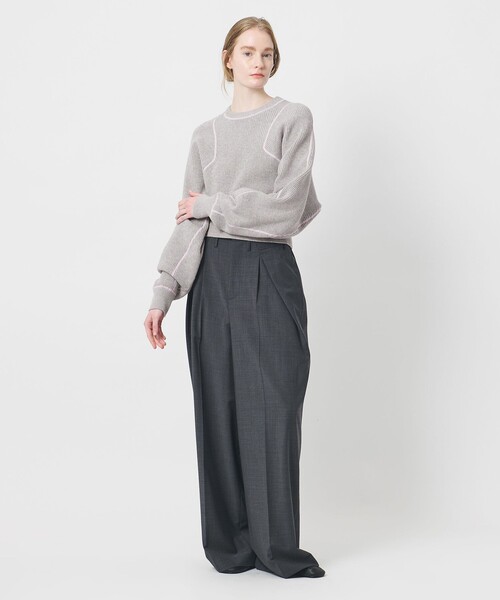 AEWEN MATOPH（イウエン マトフ）の「＜AEWEN MATOPH＞アゼステッチ ニットプルオーバー ‐ ウォッシャブル ‐（ニット/セーター・レディース・ライトグレー/ブラウン/ライトブルー/ネイビー・FREE）」の12枚目の写真