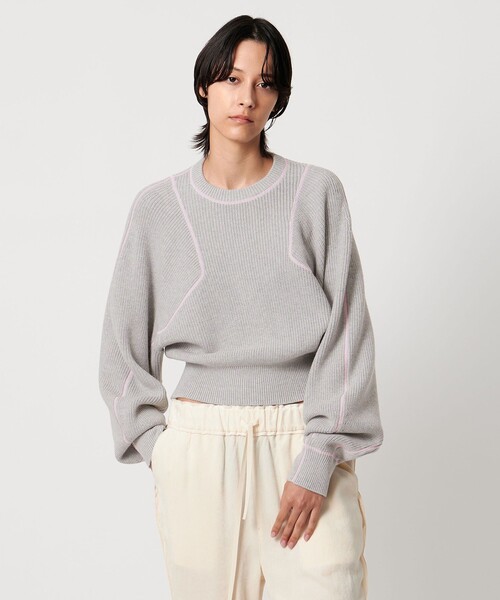 AEWEN MATOPH（イウエン マトフ）の「＜AEWEN MATOPH＞アゼステッチ ニットプルオーバー ‐ ウォッシャブル ‐（ニット/セーター・レディース・ライトグレー/ブラウン/ライトブルー/ネイビー・FREE）」の13枚目の写真