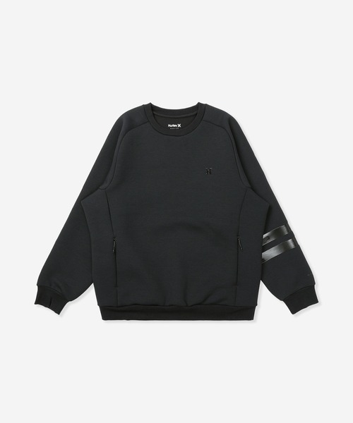 Hurley （ハーレー）の「【Hurley:ハーレー】ファントムロゴスウェット　トレーナー　ストレッチ　吸水速乾PHANTOM SWEAT BLOCK PARTY CREW（スウェット・メンズ・カーキブラウン/ブラック×ホワイト/ブラック/オフホワイト/オレンジ系その他/ブラック系その他・SMALL/MEDIUM/LARGE/X-LARGE）」の4枚目の写真