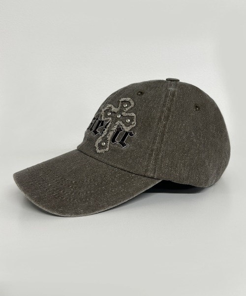 FOLLOWIN(フォロウィン)の「クロスモチーフ刺繍ロゴヴィンテージキャップ(キャップ・レディース・グレー/ベージュ/バーガンディー・FREE)」の11枚目の写真
