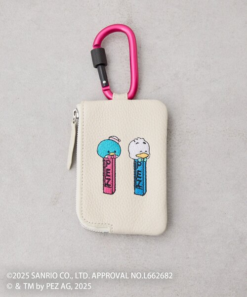 はぴだんぶい×PEZ(ペッツ) ×ear】本革/カラビナ付きパス＆キーケース