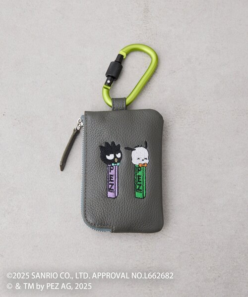 はぴだんぶい×PEZ(ペッツ) ×ear】本革/カラビナ付きパス＆キーケース