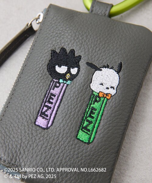 はぴだんぶい×PEZ(ペッツ) ×ear】本革/カラビナ付きパス＆キーケース