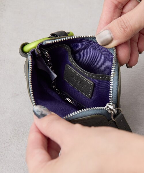 はぴだんぶい×PEZ(ペッツ) ×ear】本革/カラビナ付きパス＆キーケース