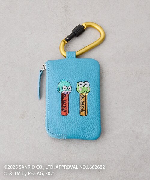 はぴだんぶい×PEZ(ペッツ) ×ear】本革/カラビナ付きパス＆キーケース
