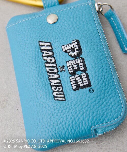 はぴだんぶい×PEZ(ペッツ) ×ear】本革/カラビナ付きパス＆キーケース