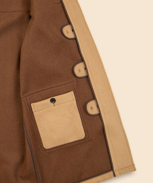 BROOKS BROTHERS(ブルックスブラザーズ)の「ウール ダブルフェイス ダッフルコート(ダッフルコート・メンズ・キャメル・LARGE/MEDIUM/SMALL)」の4枚目の写真