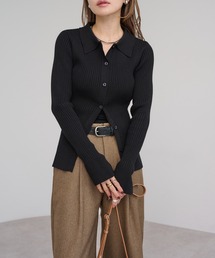 襟付きニット」に該当するブラック/黒色系のファッション通販 - ZOZOTOWN