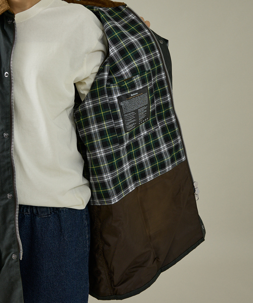 Barbour(バブアー)の「【Barbour / バブアー】SOLWAY / ソルウェイ ワックスジャケット オーバーサイズフィット/ユニセックス(ブルゾン・メンズ・セージグリーン/ブラック・38/40)」の16枚目の写真