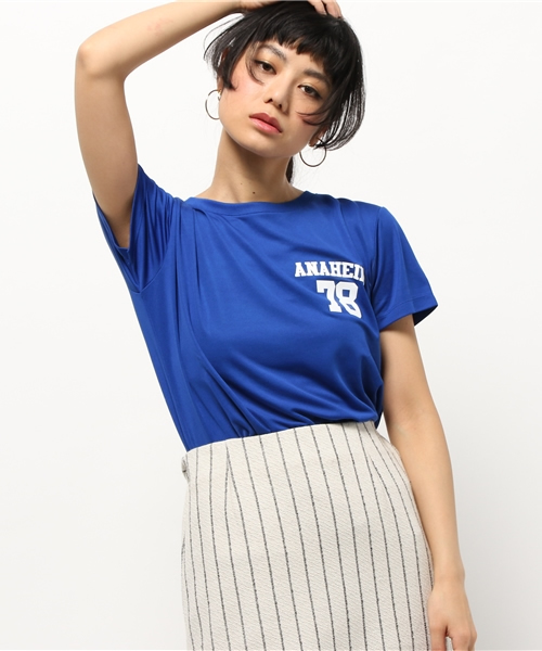 CRYSTAL BALL(クリスタルボール)の「78 Print TS W(Tシャツ/カットソー・レディース・ブルー/ブラック/ホワイト・LARGE)」の3枚目の写真