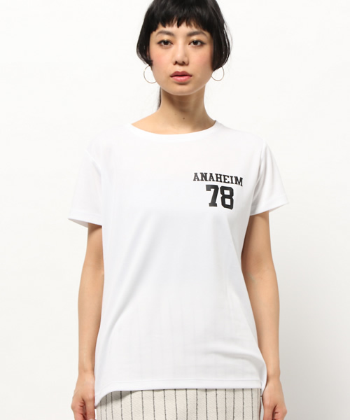CRYSTAL BALL(クリスタルボール)の「78 Print TS W(Tシャツ/カットソー・レディース・ブルー/ブラック/ホワイト・LARGE)」の13枚目の写真