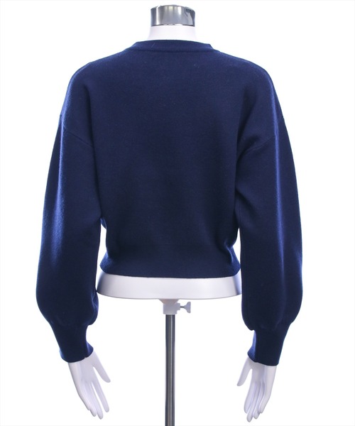 CLEAR BASIC（クリアベーシック）の「イヌ柄ダブルジャガードニットトップス[着回し力抜群 ガーリー アニマル]（ニット/セーター・レディース・グレー/ネイビー/アイボリー・F）」の13枚目の写真