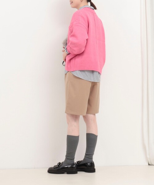 fredy couleur（フレディクルール）の「ヤクライククルーネックショート丈プルオーバーニット（ニット/セーター・レディース・チャコールグレー/ライトグレー/ブルー/ピンク/ネイビー・38）」の8枚目の写真