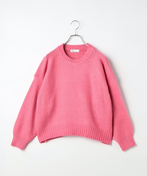 fredy couleur（フレディクルール）の「ヤクライククルーネックショート丈プルオーバーニット（ニット/セーター・レディース・チャコールグレー/ライトグレー/ブルー/ピンク/ネイビー・38）」の17枚目の写真