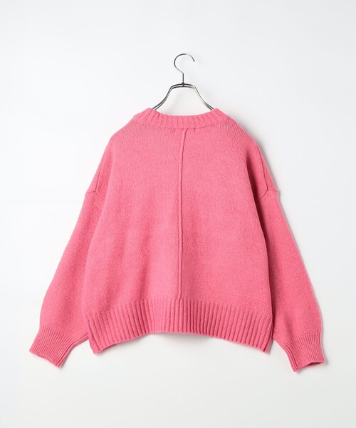 fredy couleur（フレディクルール）の「ヤクライククルーネックショート丈プルオーバーニット（ニット/セーター・レディース・チャコールグレー/ライトグレー/ブルー/ピンク/ネイビー・38）」の18枚目の写真