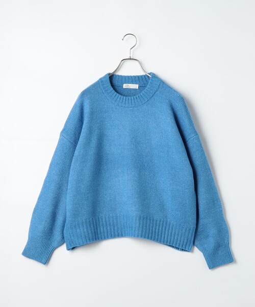 fredy couleur（フレディクルール）の「ヤクライククルーネックショート丈プルオーバーニット（ニット/セーター・レディース・チャコールグレー/ライトグレー/ブルー/ピンク/ネイビー・38）」の20枚目の写真