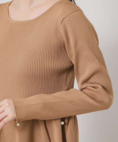 ITS'DEMO（イッツデモ）の「【手洗い可】ペプラムニット（ニット/セーター・レディース・ブラック/アイボリー/ブラウン系・00）」の20枚目の写真