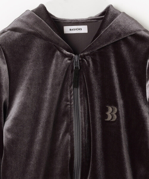 セール】BASICKS/ベイシックス Micro Bra Velour Hoodie / S4.5-0404W