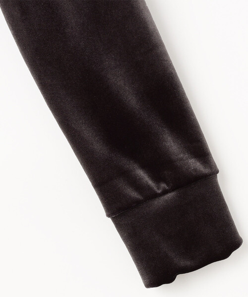 BASICKS（ベイシックス）の「BASICKS/ベイシックス Micro Bra Velour Hoodie / S4.5-0404W / マイクロ ブラ ベロア フーディー（パーカー・レディース・グレー/ブラック・SMALL）」の5枚目の写真