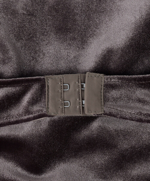 BASICKS（ベイシックス）の「BASICKS/ベイシックス Micro Bra Velour Hoodie / S4.5-0404W / マイクロ ブラ ベロア フーディー（パーカー・レディース・グレー/ブラック・SMALL）」の7枚目の写真