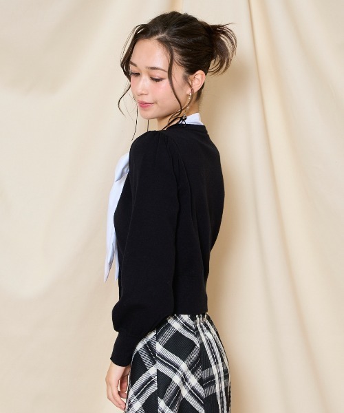 WILLSELECTION（ウィルセレクション）の「リボンドッキングプルオーバー（ニット/セーター・レディース・ブラウン/ブラック/チャコールグレー・FREE）」の19枚目の写真