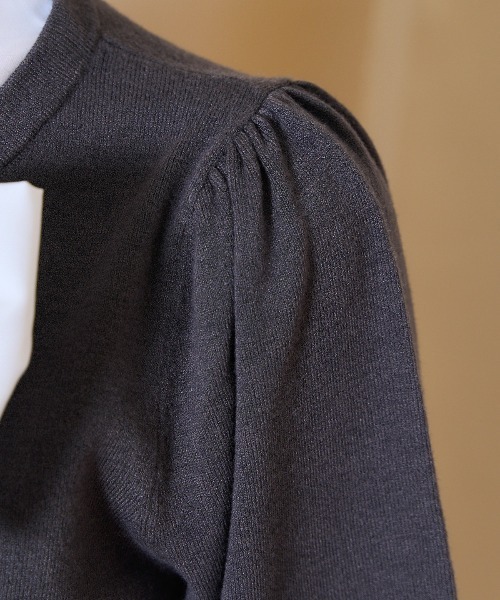 WILLSELECTION（ウィルセレクション）の「リボンドッキングプルオーバー（ニット/セーター・レディース・ブラウン/ブラック/チャコールグレー・FREE）」の4枚目の写真